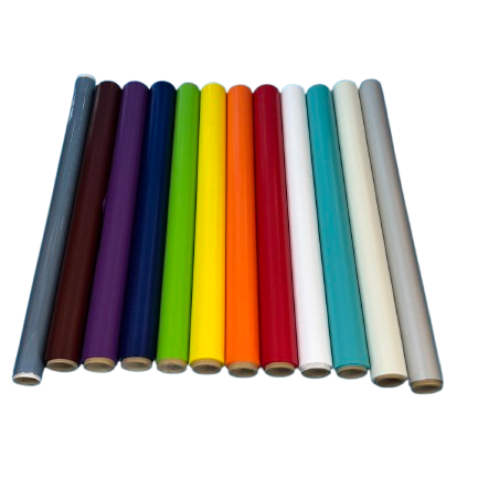 PVC塑膠布與塑膠膜多色材料展示