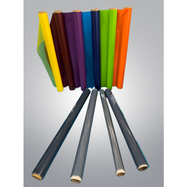 客製化有色PVC膠布多色展示，彩色塑膠布材質適用包裝與裝飾用途